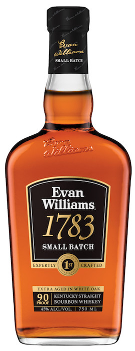 Evan Williams 1783 Small Batch new look bottle package packaging label