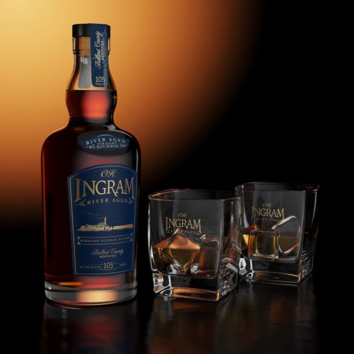 Ingram River Aged Straight Bourbon Whiskey Brown Water Spirits