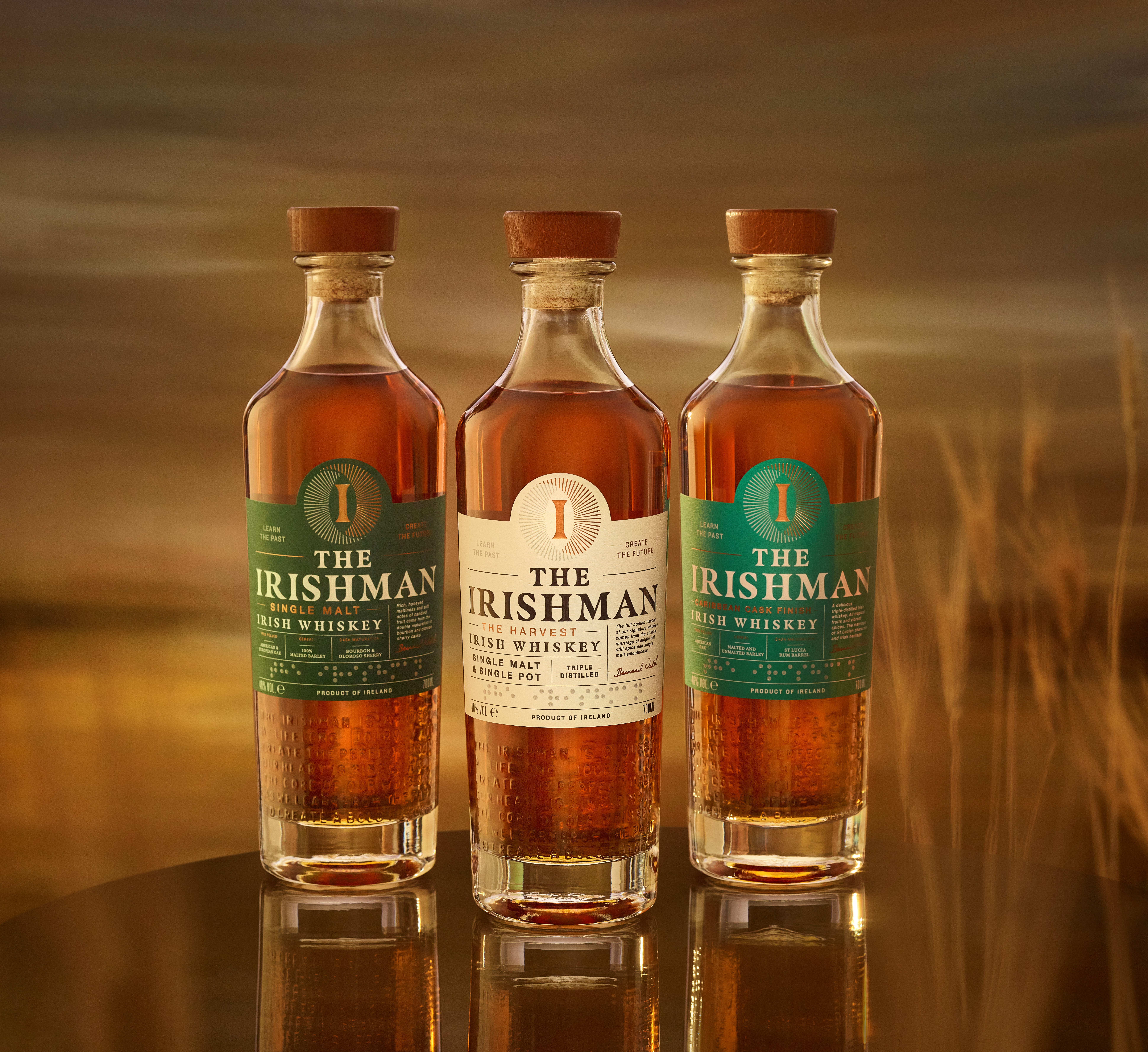 The Irishman Whiskey new look branding rebrand rebranding
