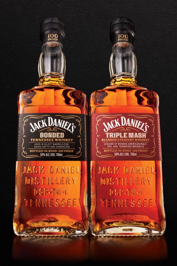 Jack Daniel’s Bonded Tennessee Whiskey and Jack Daniel’s Triple Mash Blended Straight Whiskey whisky