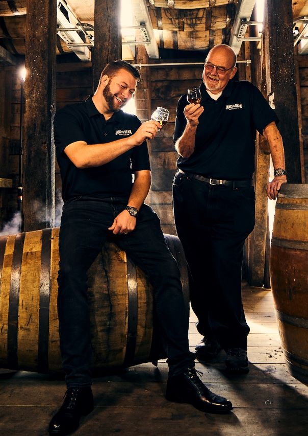 Fred Noe (right), the James B. Beam Distilling Company’s 7th Generation Master Distiller, with his son, Freddie Noe, Master Distiller of the Fred B. Noe Distillery jim beam
