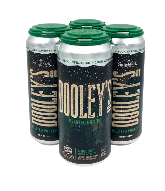 Switchback Dooley’s Belated Porter Cans dooleys canned 16 oz ounce can