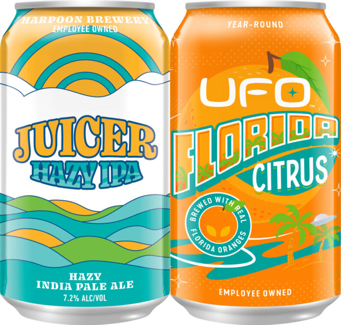Harpoon Juicer Hazy IPA and UFO Florida Citrus mass bay brewing brewery