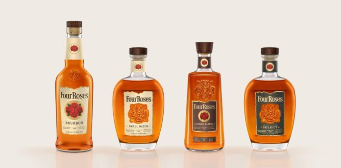 four roses distillery new look brand reset branding bourbon whiskey