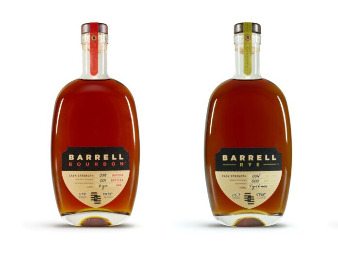 Barrell Craft Spirits Bourbon Batch 035 and Rye Batch 004 whiskey