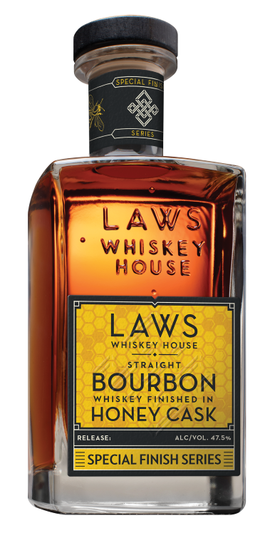 Laws Whiskey Honey Cask Finished Bourbon whiskey