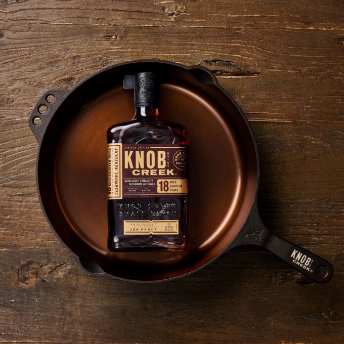 Knob Creek 18 Year Old bourbon whiskey skillet