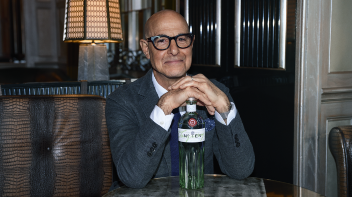 Tanqueray No. Ten no number bottle new look brand change gin Stanley Tucci