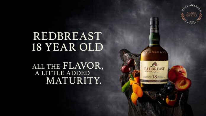 Redbreast 18 Year Old Irish Whiskey cream sherry cask casks